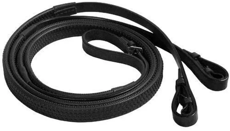 English Leather 3/4 Rubber Grip Reins - Black 